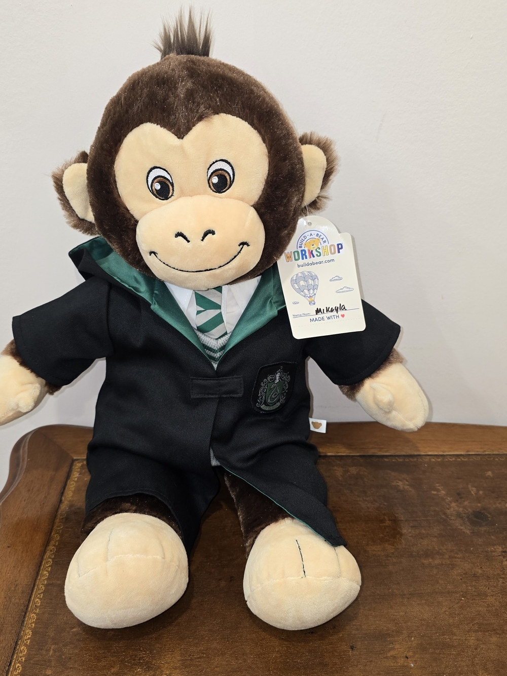 Build A Bear Slytherin Monkey Plush Set Harry Potter Wizarding World NWT